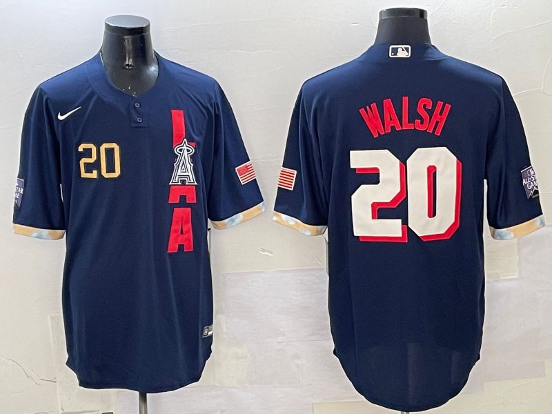 Men Los Angeles Angels 20 Walsh Drak Blue All star Game 2025 Nike MLB Jersey style 5